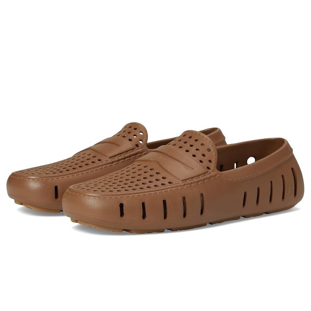 Floafers Country Club Driver 2.0 Loafers Men's Chestnut Perforated Shoes UWU341